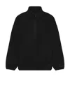 Essentials Black Mock Neck Sweatshirt In Black