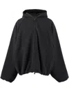 Essentials Hooded Bomber Jacket In Black