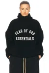 Essentials Mens Jet Black 90s Oversized-fit Cotton-jersey Hoody In Black