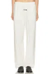 Essentials Drawstring-fastening Flared Track Pants In White