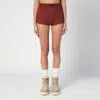 Essentials Fear Of God  Burgundy Honeycomb Short In Grey