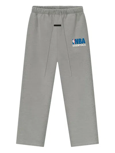 Essentials Button Zip Trousers In Gray