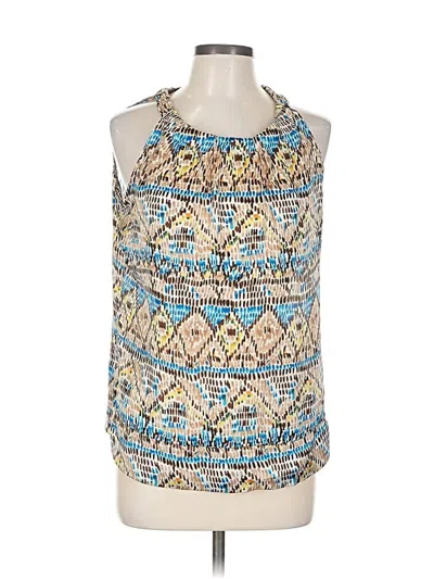 Pre-owned Essentials By Milano Sleeveless Blouse In Blue