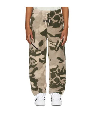 Essentials Camouflage-print Fleece Trousers In Nude