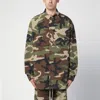 Essentials Camouflage Recycled Nylon Blend Shirt In Green