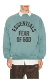 Essentials Campus 90's Crewneck Sweatshirt In Green