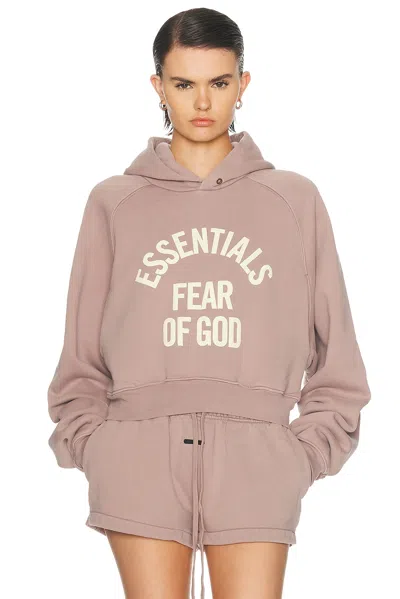 Essentials Logo-print Hoodie In Neutral