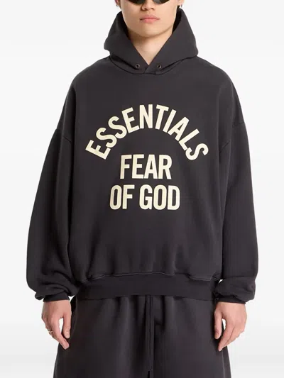 Essentials Campus 90s Graphic-print Hoodie In Black