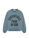 Essentials Blue Relaxed Oversized Arched Logo Sweatshirt In Blue