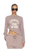 Essentials Campus Classic Long Sleeve Tee In Brown