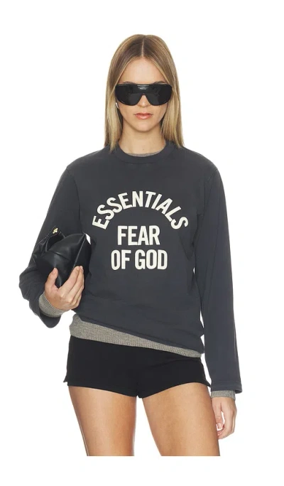 Essentials Campus Classic Long Sleeve Tee In Black