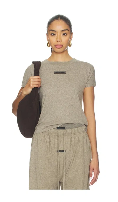 Essentials Cap Sleeve Tee In Purple