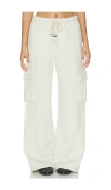 Essentials Cargo Relaxed Sweatpant In White