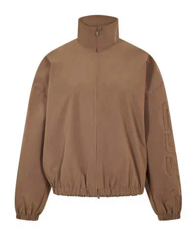 Essentials Casual Zip-up Jacket In Brown