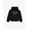 Essentials Black Fleece Two-slip-pockets Cotton-blend Hoody 2-16 Y In Black