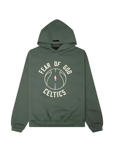 Essentials Celtics X Barkley Hendricks Logo-print 90s Hoodie In Green