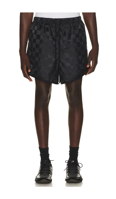 ESSENTIALS CHECKERED GYM SHORT