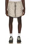 Essentials Checkered Gym Short In Red