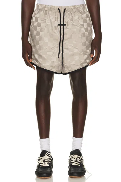 Essentials Checkered Gym Short In Red