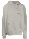 Essentials Gray Flocked Hoodie In 灰色