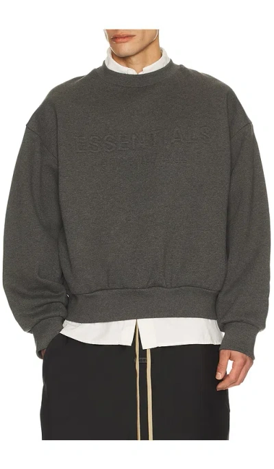 Essentials Classic Crewneck Sweatshirt In Gray