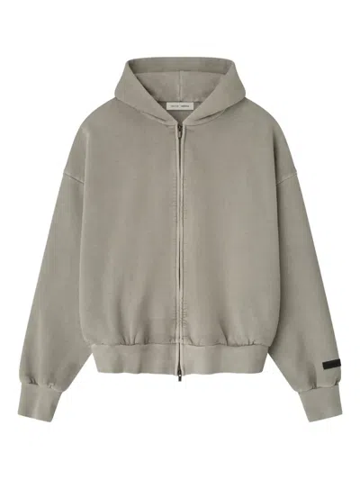 Essentials Classic Embroidered Hoodie In Gray