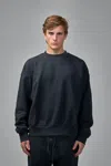 Essentials Classic Fit Fleece Crewneck In Black