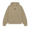Essentials Cotton-blend Logo Hoodie In Brown