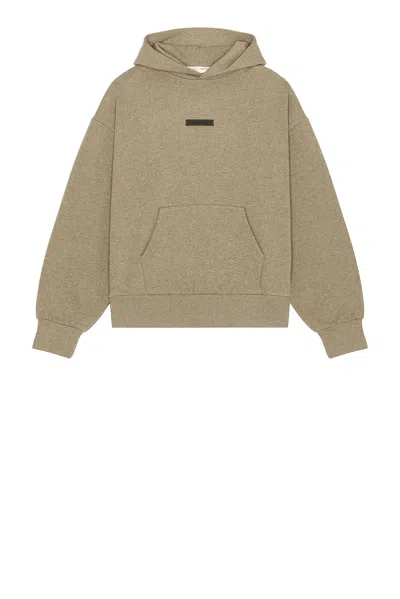 Essentials Cotton-blend Logo Hoodie In Neutral