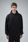 Essentials Classic Fit Fleece Zip-up Hoodie In Black