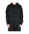 Essentials Mens Jet Black Classic Zipped Cotton-jersey Hoody Xl In Ink Black