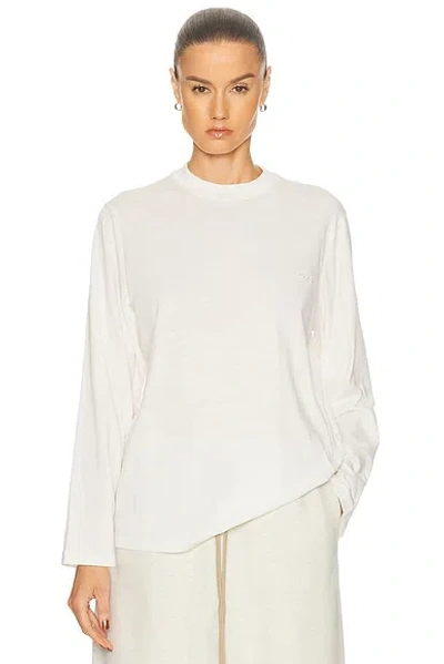 Essentials Classic Fit Long Sleeve Tee In White