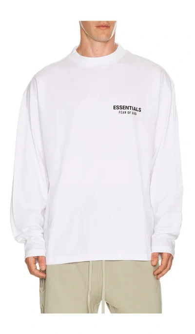 Essentials Classic Fit Long Sleeve T-shirt In White