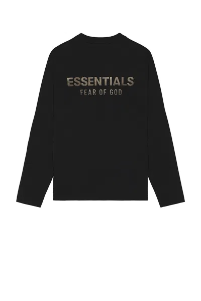 Essentials Classic Fit Ls Tee In Black