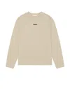 Essentials Greige Brushed Cotton Sweatshirt In Neutral