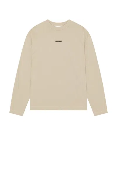Essentials Classic Fit Ls Tee In Neutral