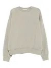 Essentials Gray Classic Fit Fleece Crewneck Sweatshirt In Gray