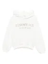 Essentials Kids White Classic Fleece Hoodie In Neutral