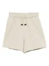 Essentials Kids Taupe Fleece Soccer Shorts In Gray