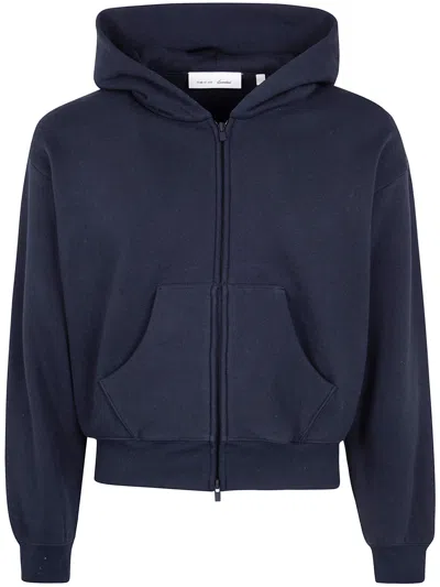 Essentials Classic Full Zip Hoodie In Blue