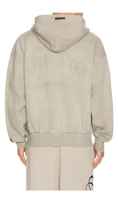 Essentials Classic Full Zip Hoodie In Gray