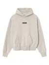 Essentials Cotton-blend Logo Hoodie In Gray