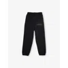 Essentials Jet Black Classic Logo Cotton-blend Jogging Bottoms 2- In Black