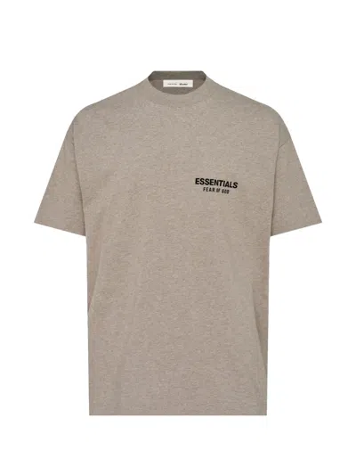 Essentials Classic Logo-print Cotton T-shirt In Gray