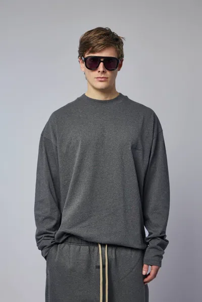 Essentials Classic Long Sleeve Tee In Gray