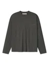 Essentials "classic Long Sleeve" Tee In Gray