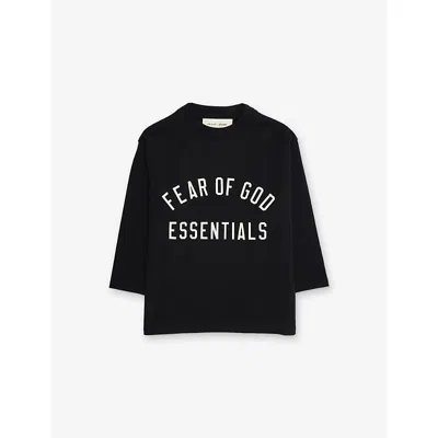 Essentials Kids' Classic Long-sleeve Cotton T-shirt 2-16 In Black