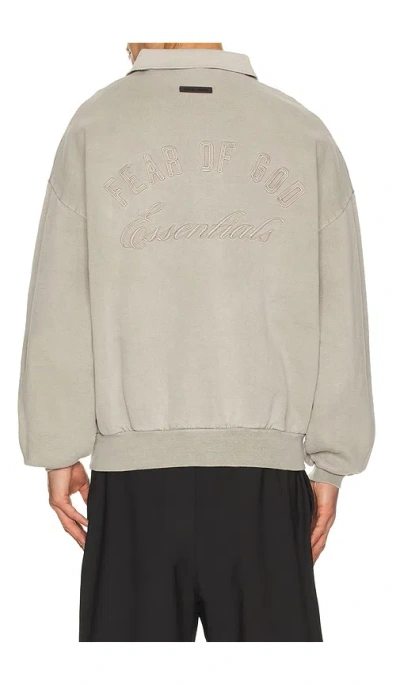 Essentials Classic Polo Sweatshirt In Gray