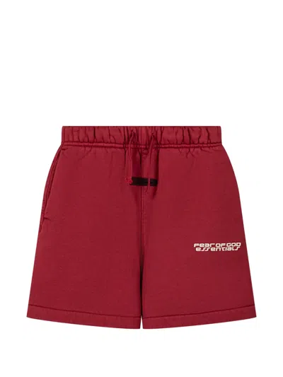 Essentials Kids' Classic Shorts In Burgundy
