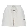 Essentials -embroidered Shorts In Neutral